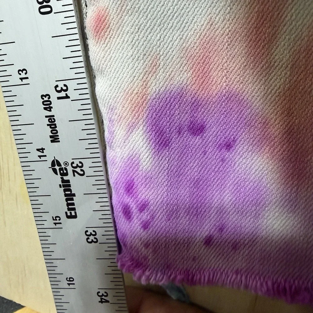 Gap Tie Dye Jeans Womens‎ 28T True Skinny High Rise Raw Hem Stretch Unique
